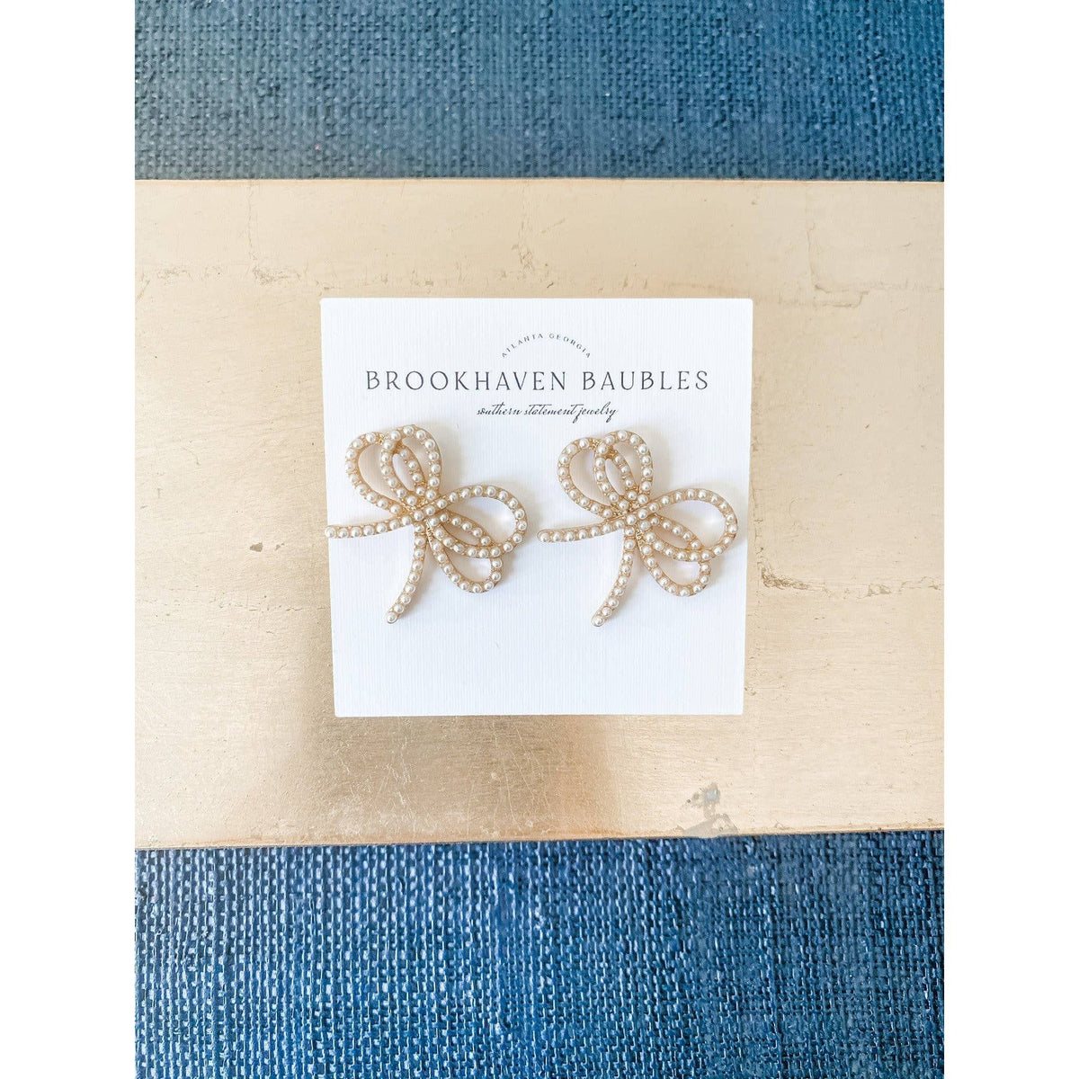 Pearl Bow Earrings
