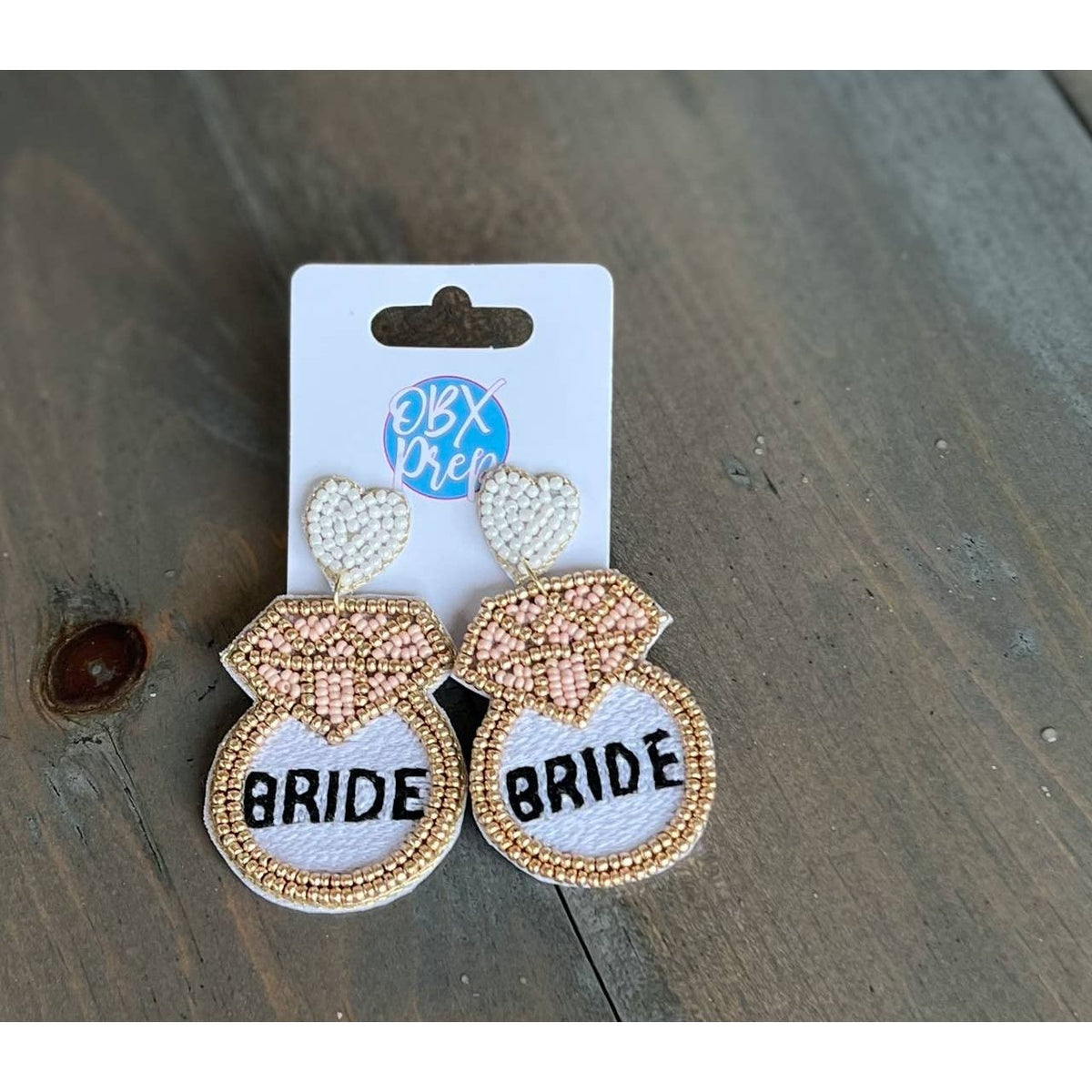 Bride Ring Beaded Earrings