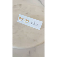 Morgan Heart Stud Earrings