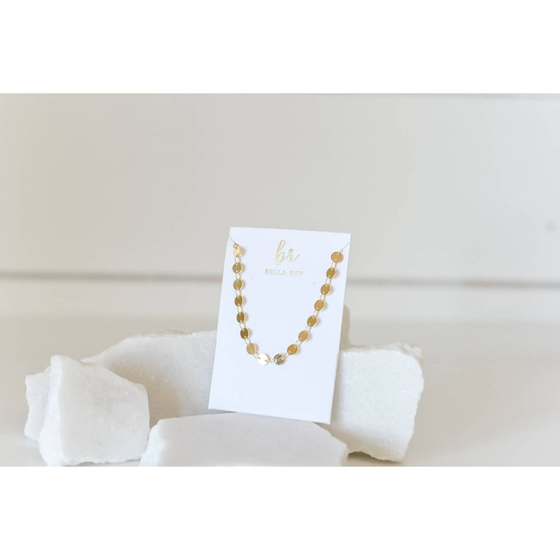 Beckett disc necklace 18k gold plated